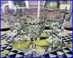 6 Franconia Regent Water Goblet Crystal Vertical Cut 5 7/8 Retired Glass