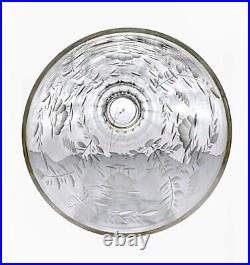 6 Libbey Rock Sharpe 2011-1 Iced Tea Glasses, Clear Optic, Floral Etch, Vintage