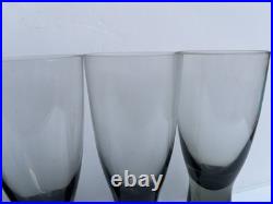 6 MCM Holmegaard Denmark Canada Smoke Water Goblets Per Lutken Cocktail Glasses
