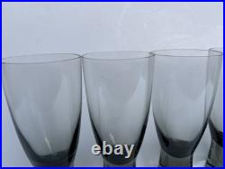 6 MCM Holmegaard Denmark Canada Smoke Water Goblets Per Lutken Cocktail Glasses