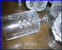 6-Rosenthal Romance pattern, wine/sherry crystal glasses