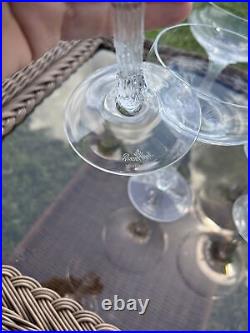 6 Rosenthal Studio Line Germany Crystal Split Pattern Champagne Glasses Stems