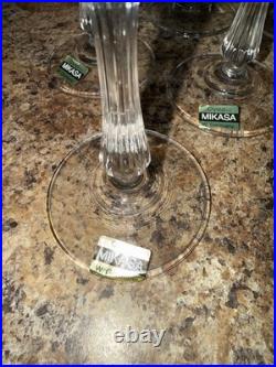 (6) Vintage Mikasa Ardmore Crystal Champagne Flutes, 1982-1993 Now Discontinued