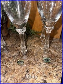 (6) Vintage Mikasa Ardmore Crystal Champagne Flutes, 1982-1993 Now Discontinued