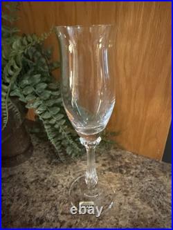 (6) Vintage Mikasa Ardmore Crystal Champagne Flutes, 1982-1993 Now Discontinued