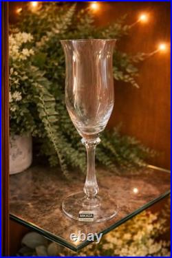 (6) Vintage Mikasa Ardmore Crystal Champagne Flutes, 1982-1993 Now Discontinued
