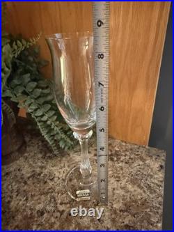 (6) Vintage Mikasa Ardmore Crystal Champagne Flutes, 1982-1993 Now Discontinued