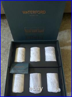 6 Waterford Crystal New Years Celebration Tumbler Set Red Lismore Diamond In Box