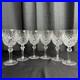 6 Waterford Powerscourt Crystal Goblets Vintage Wine Water Glasses Stemware Set
