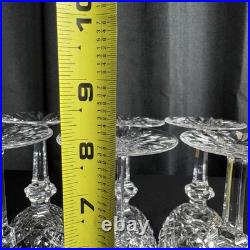 6 Waterford Powerscourt Crystal Goblets Vintage Wine Water Glasses Stemware Set