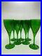 7 EMERALD GREEN MIKASA CRYSTAL PANACHE SQUARE Water/WINE GLASS 8 7/8