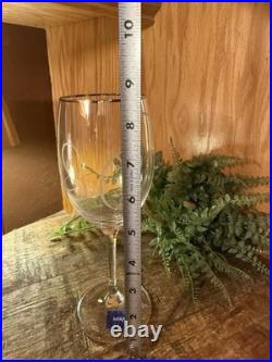 (7) Mikasa LOVE STORY PLATINUM Stemmed Etched Wine Glasses 11.75 oz Slovakia