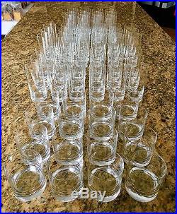 $716. NEW 64 Pc Set SCHOTT ZWIESEL Tritan Paris Crystal Titanium Barware Glasses