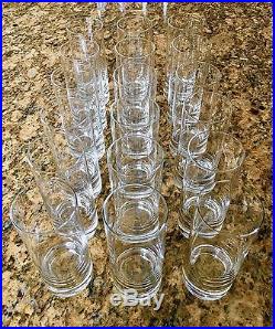 $716. NEW 64 Pc Set SCHOTT ZWIESEL Tritan Paris Crystal Titanium Barware Glasses
