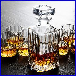 7pcs Crystal Glassware Wine Cup Wine Sets Whiskey Mug Cup Decanter Wine Bottle