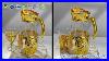 7pcs Luxury Gold Plated Glass Pitcher Set Embossed Crystal Water Jug With Goblet Cups