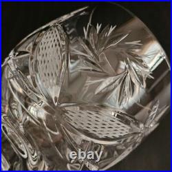 8.5 oz Set of 6 Handmade Vintage Crystal Wine Glasses on a Stem 8.5 oz Set of 6 Handmade Vintage Crystal Wine Glasses on a Stem