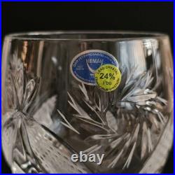 8.5 oz Set of 6 Handmade Vintage Crystal Wine Glasses on a Stem 8.5 oz Set of 6 Handmade Vintage Crystal Wine Glasses on a Stem