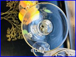 8 Glastonbury Lotus Gold Brocade Wine Glass Etch 6 1/8 Tall 5 OZ Stem K31