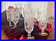 (8) Iced Tea Rambling Rose Crystal Glasses by TIFFIN-FRANCISCAN MINT CONDITION