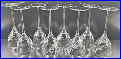 8 Mikasa Charisma Wine Glasses Set Vintage Frosted Floral Cut Retro Stemware Lot