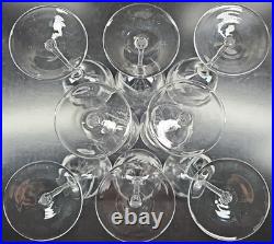 8 Mikasa Charisma Wine Glasses Set Vintage Frosted Floral Cut Retro Stemware Lot