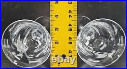 8 Mikasa Charisma Wine Glasses Set Vintage Frosted Floral Cut Retro Stemware Lot