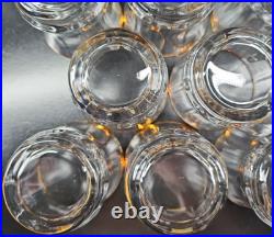 8 Mikasa Jamestown Gold Double Old Fashioned Set Elegant Clear Optic Tumbler Lot