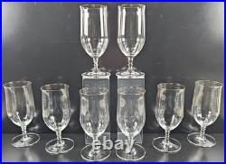 (8) Mikasa Sonata Gold Iced Tea Glasses Set Vintage Crystal Optical Stemware Lot (8) Mikasa Sonata Gold Iced Tea Glasses Set Vintage Crystal Optical Stemware Lot