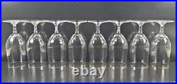 (8) Mikasa Sonata Gold Iced Tea Glasses Set Vintage Crystal Optical Stemware Lot