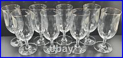 (8) Mikasa Sonata Gold Iced Tea Glasses Set Vintage Crystal Optical Stemware Lot