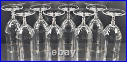 (8) Mikasa Sonata Gold Iced Tea Glasses Set Vintage Crystal Optical Stemware Lot