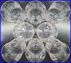 (8) Mikasa Sonata Gold Iced Tea Glasses Set Vintage Crystal Optical Stemware Lot