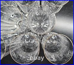 (8) Mikasa Sonata Gold Iced Tea Glasses Set Vintage Crystal Optical Stemware Lot (8) Mikasa Sonata Gold Iced Tea Glasses Set Vintage Crystal Optical Stemware Lot
