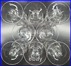 (8) Mikasa Sonata Gold Iced Tea Glasses Set Vintage Crystal Optical Stemware Lot