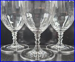 (8) Mikasa Sonata Gold Iced Tea Glasses Set Vintage Crystal Optical Stemware Lot