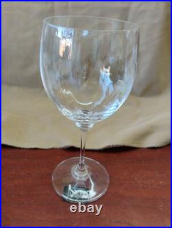 8 Mikasa Stephanie Water Goblets Set Elegant Clear Ribbed Optic Bar Stemware Lot