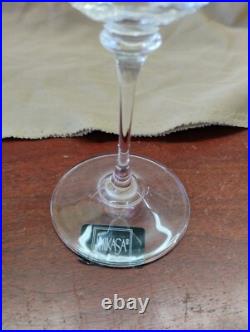 8 Mikasa Stephanie Water Goblets Set Elegant Clear Ribbed Optic Bar Stemware Lot