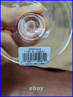 8 Mikasa Stephanie Water Goblets Set Elegant Clear Ribbed Optic Bar Stemware Lot