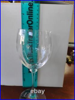 8 Mikasa Stephanie Water Goblets Set Elegant Clear Ribbed Optic Bar Stemware Lot