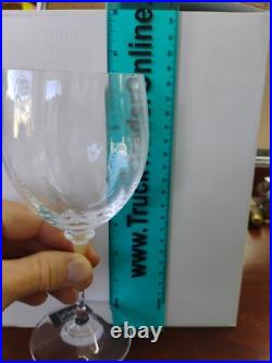 8 Mikasa Stephanie Water Goblets Set Elegant Clear Ribbed Optic Bar Stemware Lot