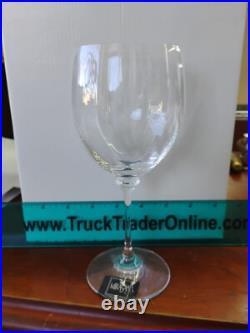 8 Mikasa Stephanie Water Goblets Set Elegant Clear Ribbed Optic Bar Stemware Lot