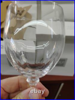 8 Mikasa Stephanie Water Goblets Set Elegant Clear Ribbed Optic Bar Stemware Lot