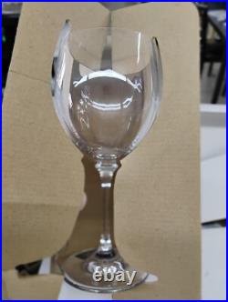 8 Mikasa Stephanie Water Goblets Set Elegant Clear Ribbed Optic Bar Stemware Lot
