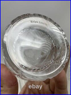 (8) Ralph Lauren HERRINGBONE Whiskey Highball Tumbler Crystal Glasses Glassware