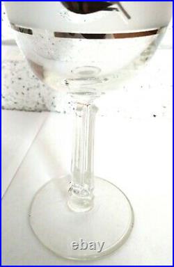(9) Set Long Stem Christmas/Holiday Designed Crystal Glass Goblets (Glassware)