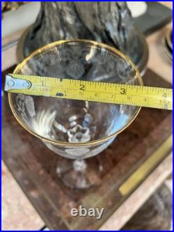 9 Vintage Lenox Shell Water Wine Cocktails Crystal Glasses Gold Trim 8