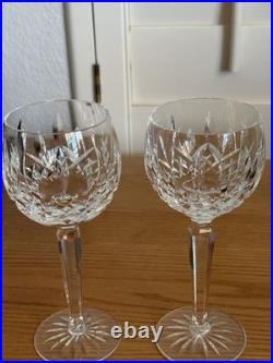 A Pair Of Vintage Waterford Crystal Lismore Balloon Wine Glasses-Set Of 2