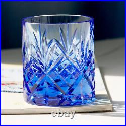 A Set of 4PCS-Color Boutique Handmade Crystal Glasses 7oz Perfect For Gift