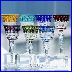 A Set of 7pcs Glass Hand Carved Stemware Glassware 150ml Christmas Gift